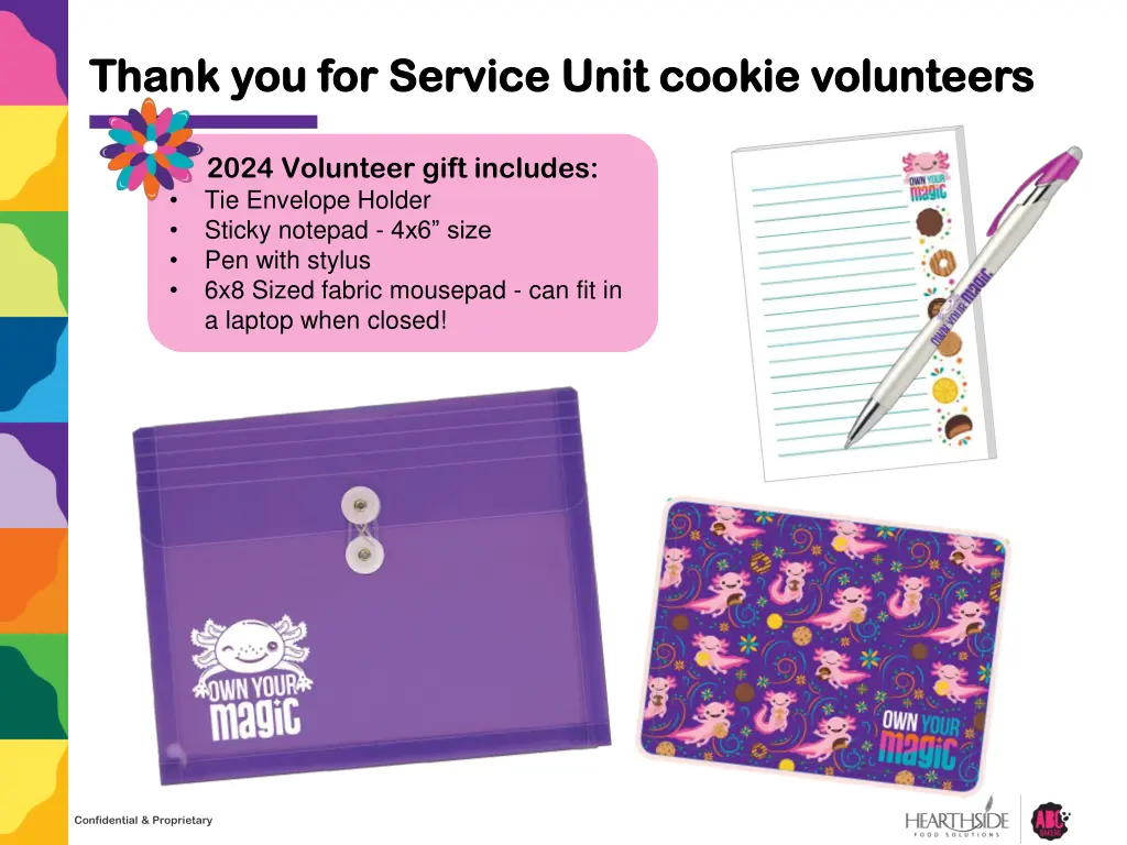 thank you for service unit cookie volunteers