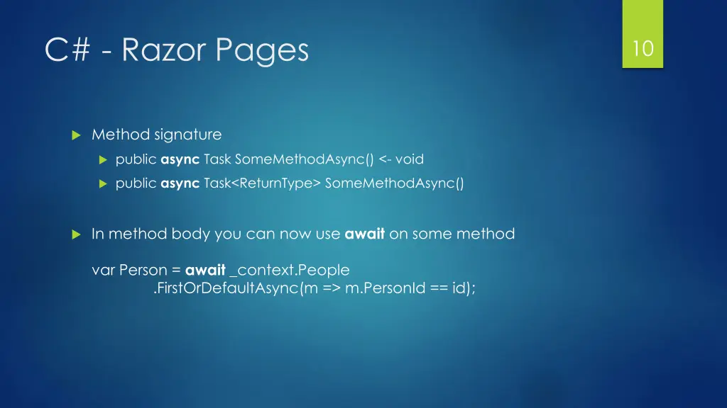 c razor pages 5