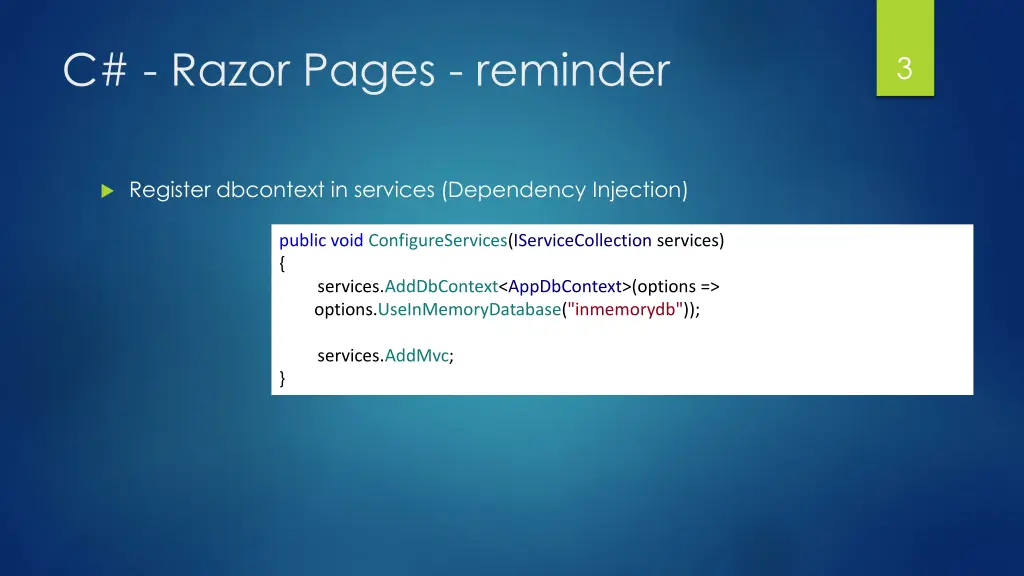 c razor pages reminder 1