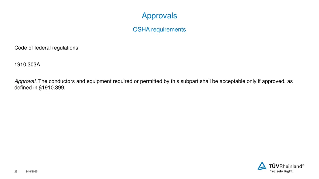 approvals