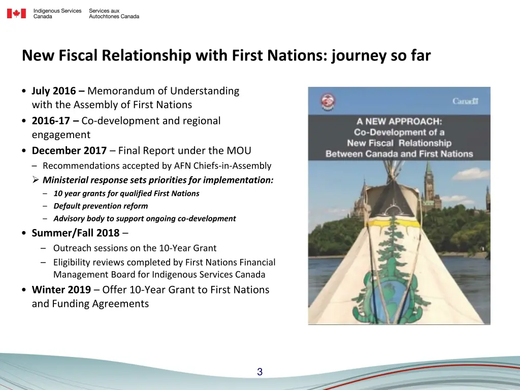 new fiscal relationship with first nations 1