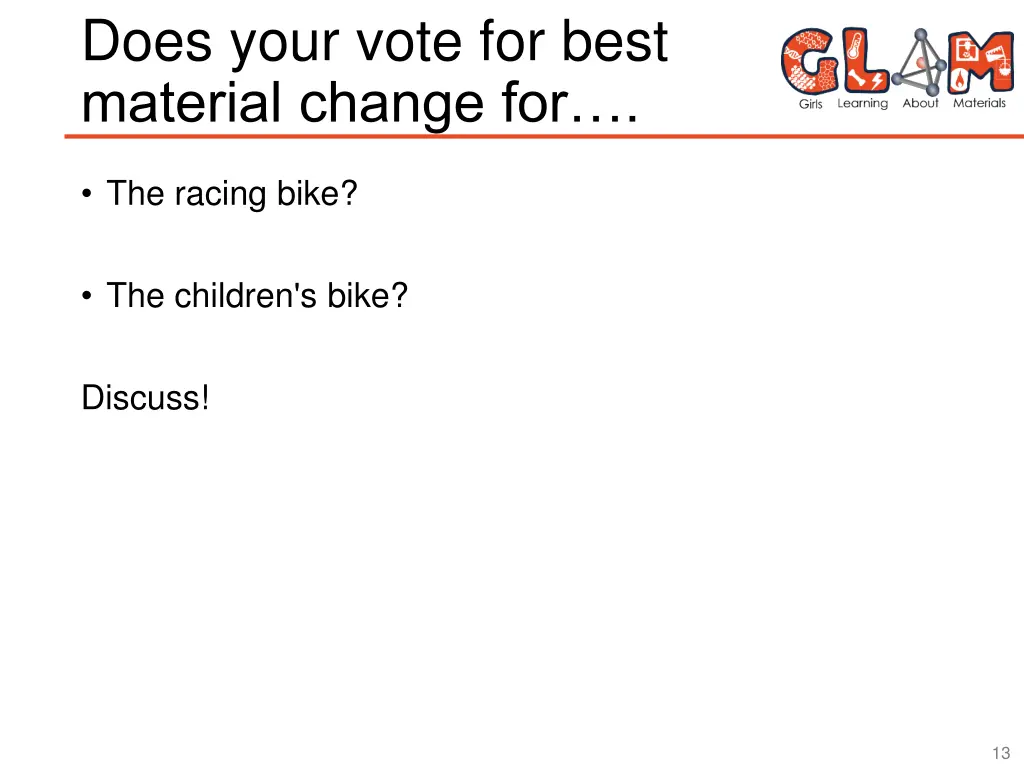 does your vote for best material change for