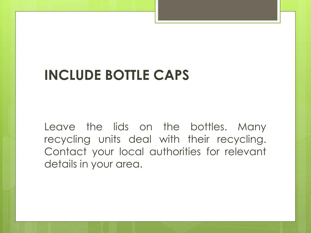 include bottle caps