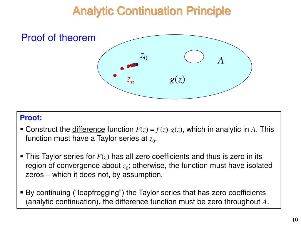 analytic continuation principle 1