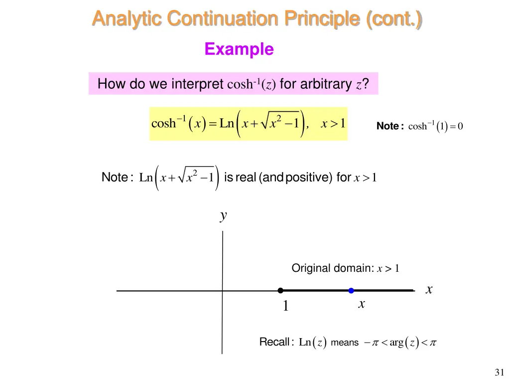 analytic continuation principle cont 20