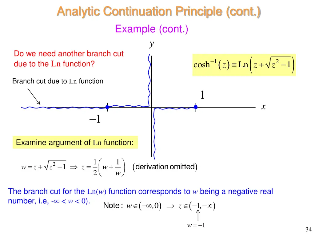 analytic continuation principle cont 23