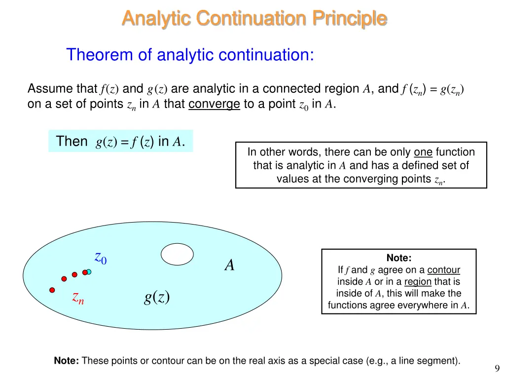 analytic continuation principle