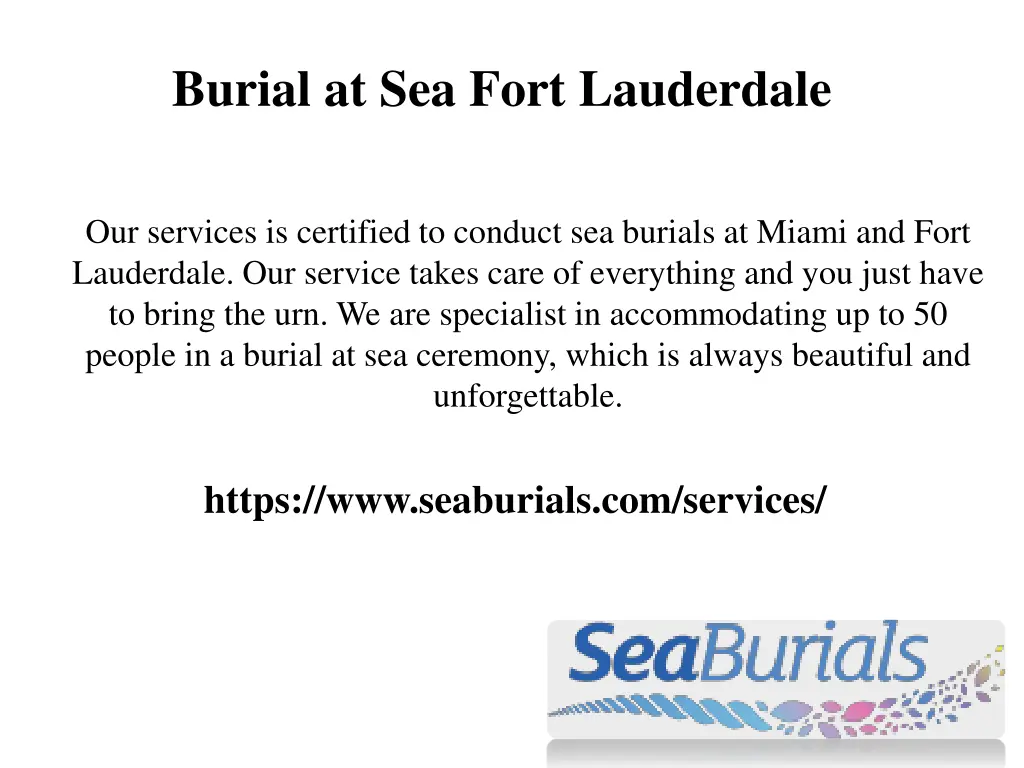 burial at sea fort lauderdale