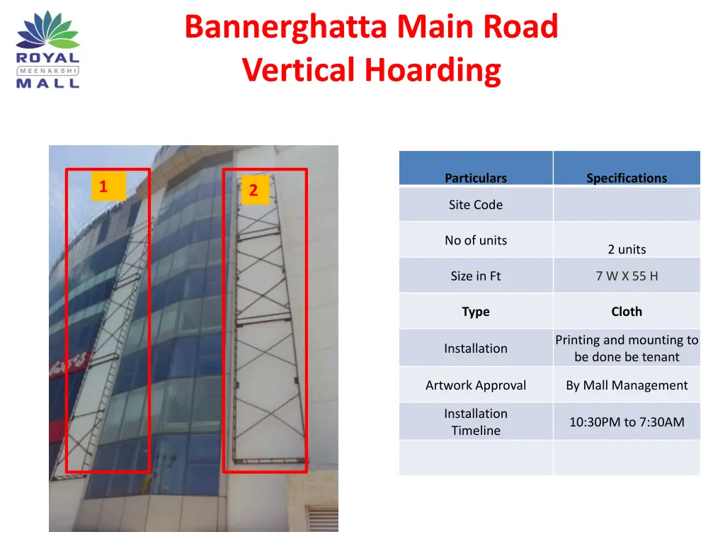 bannerghatta main road vertical hoarding