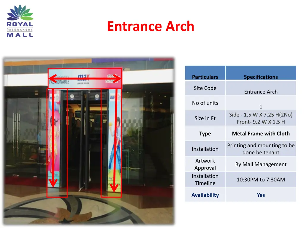 entrance arch