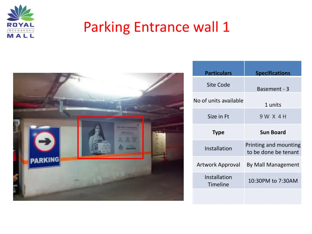parking entrance wall 1