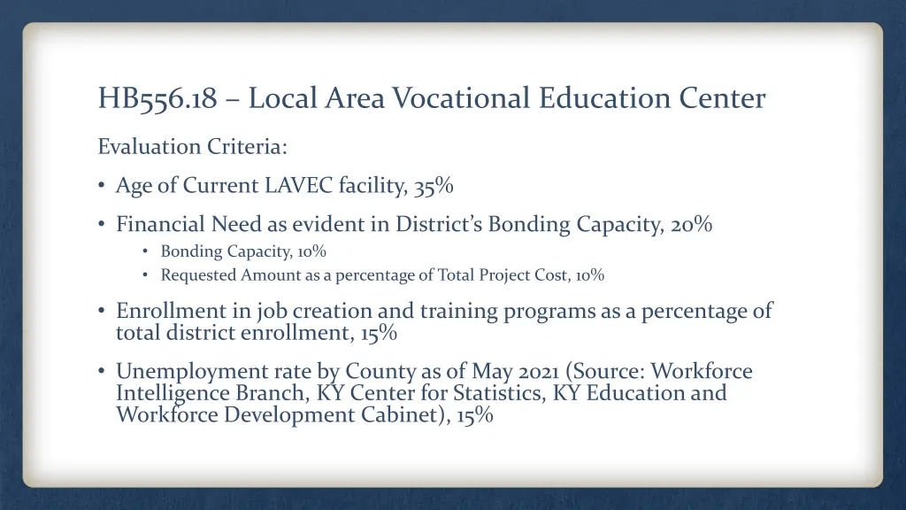hb556 18 local area vocational education center 1