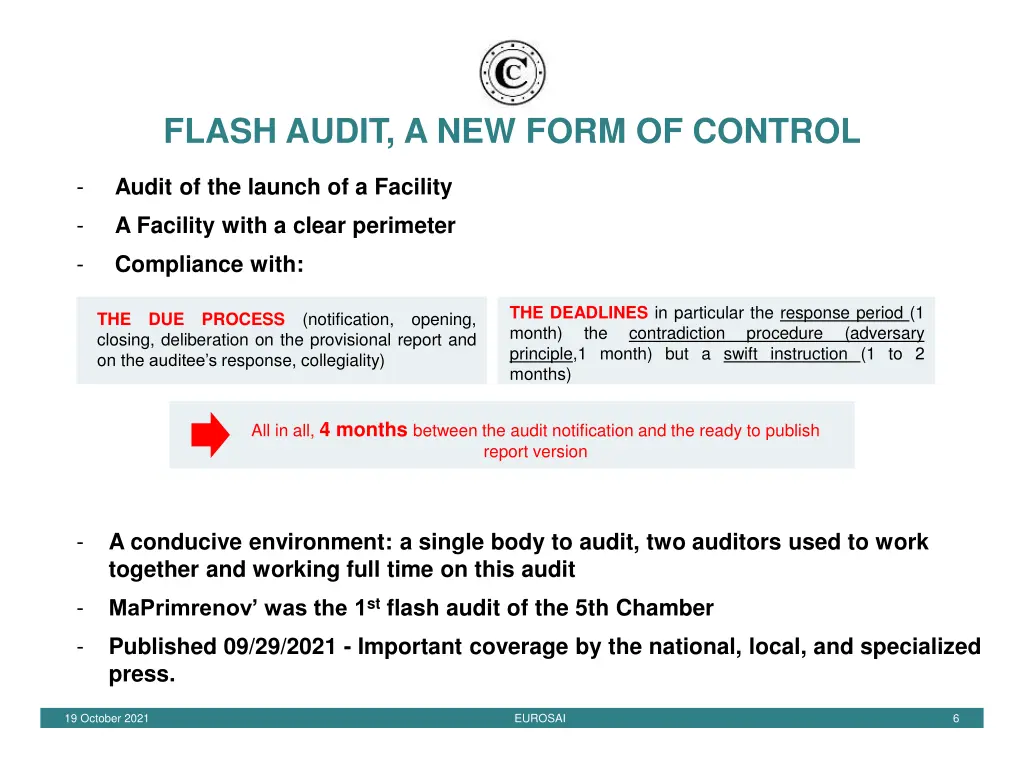 flash audit a new form of control