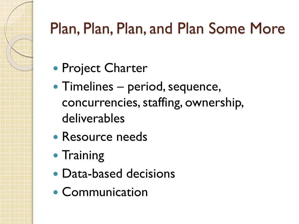 plan plan plan and plan some more