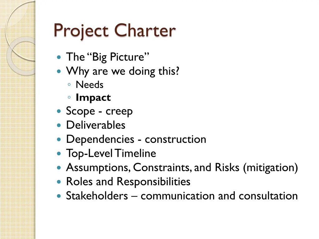 project charter