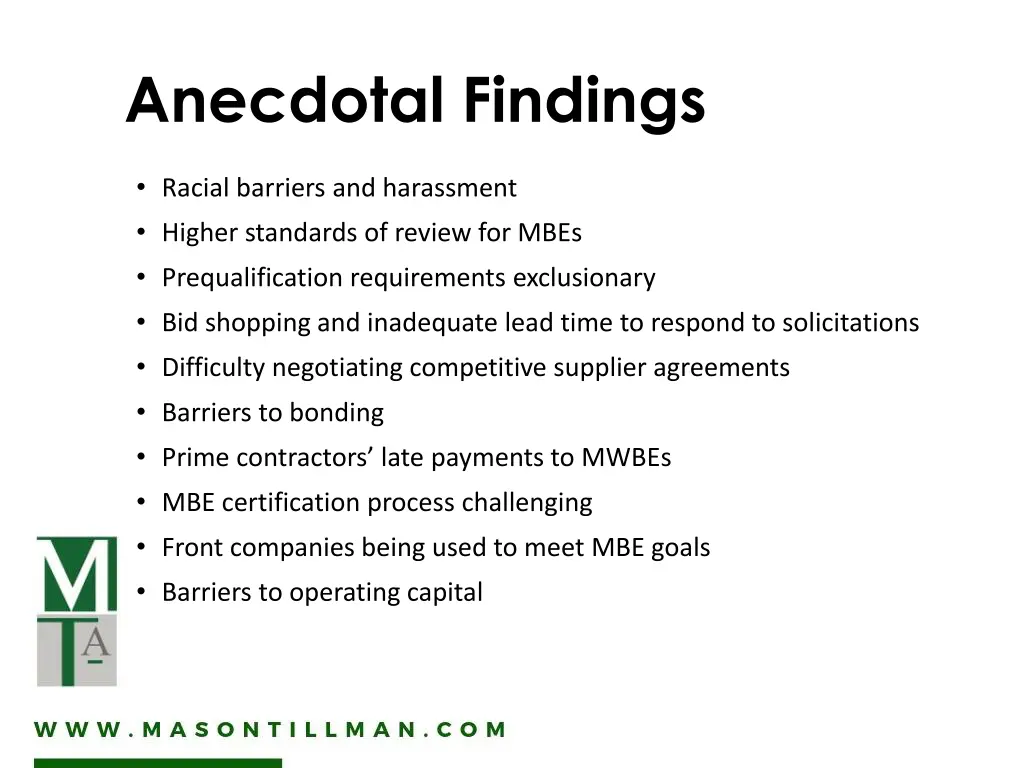 anecdotal findings