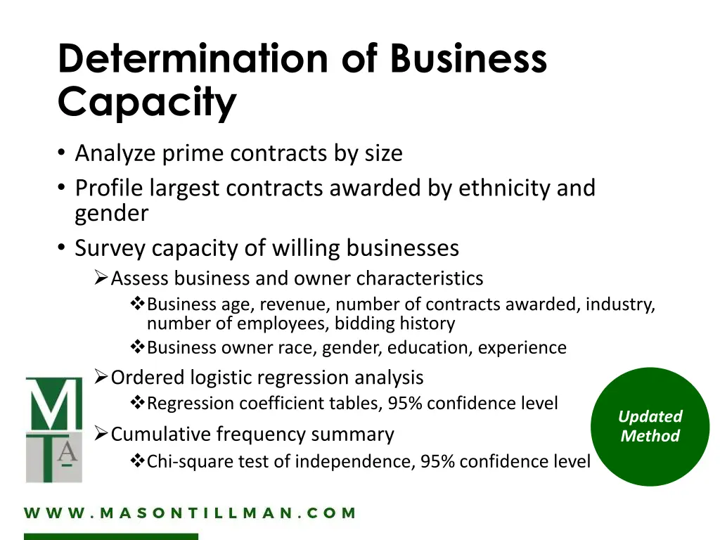 determination of business capacity