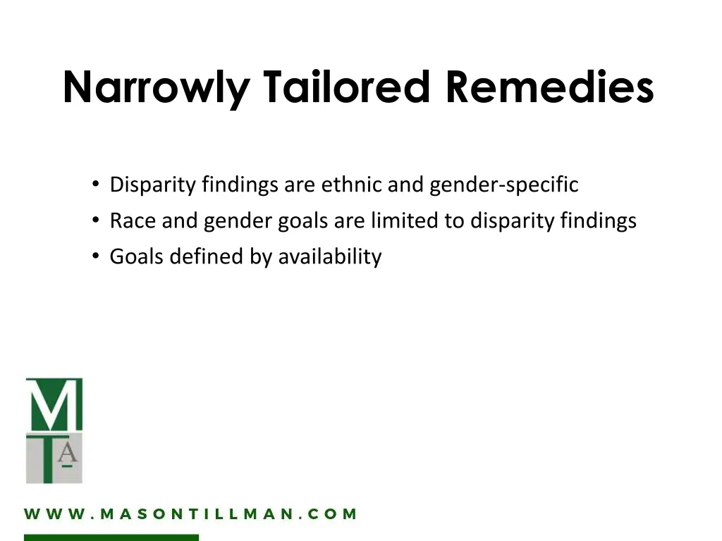 narrowly tailored remedies