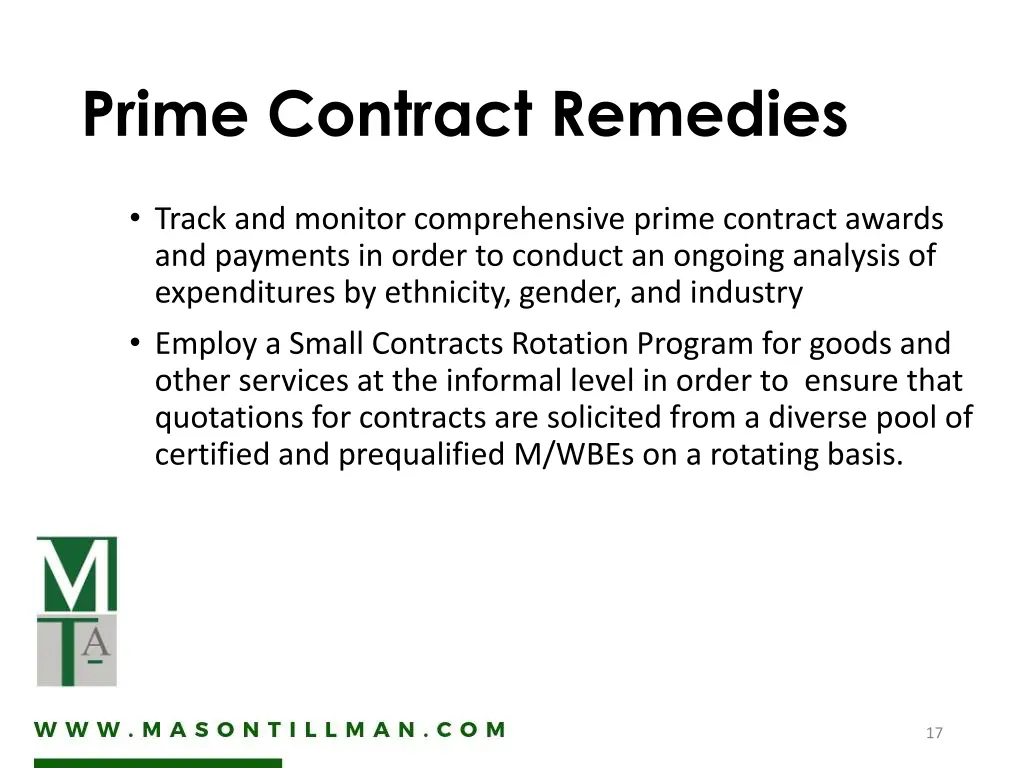 prime contract remedies
