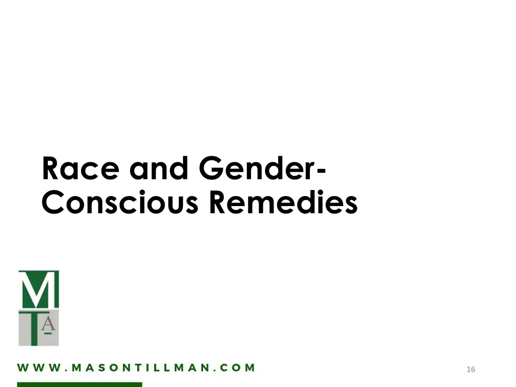 race and gender conscious remedies