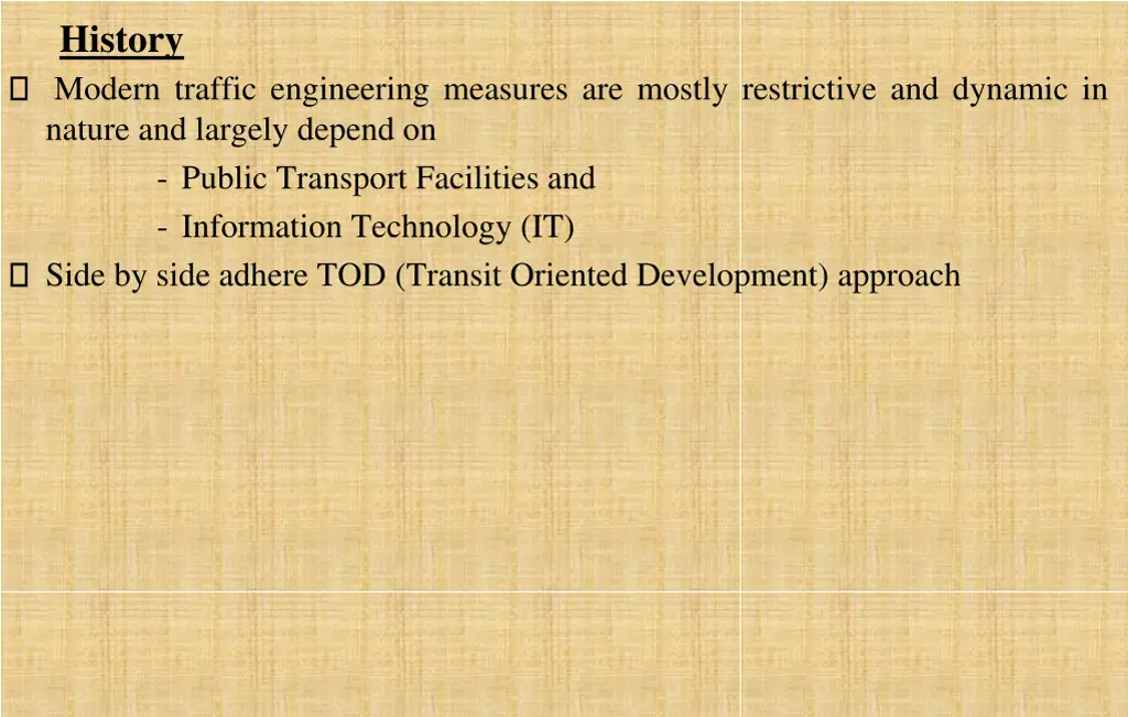 history modern traffic engineering measures
