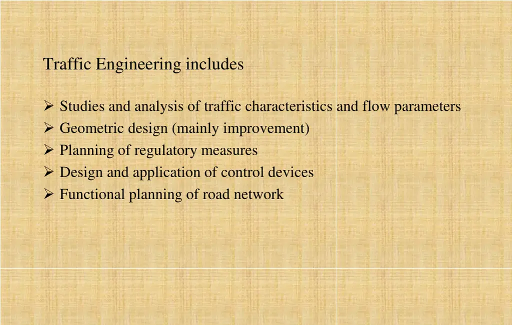 traffic engineering includes