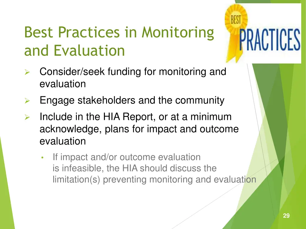 best practices in monitoring and evaluation 1