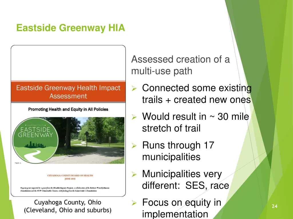 eastside greenway hia