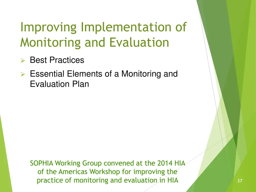 improving implementation of monitoring