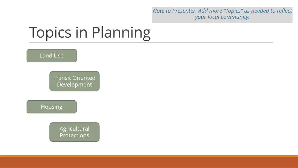 note to presenter add more topics as needed