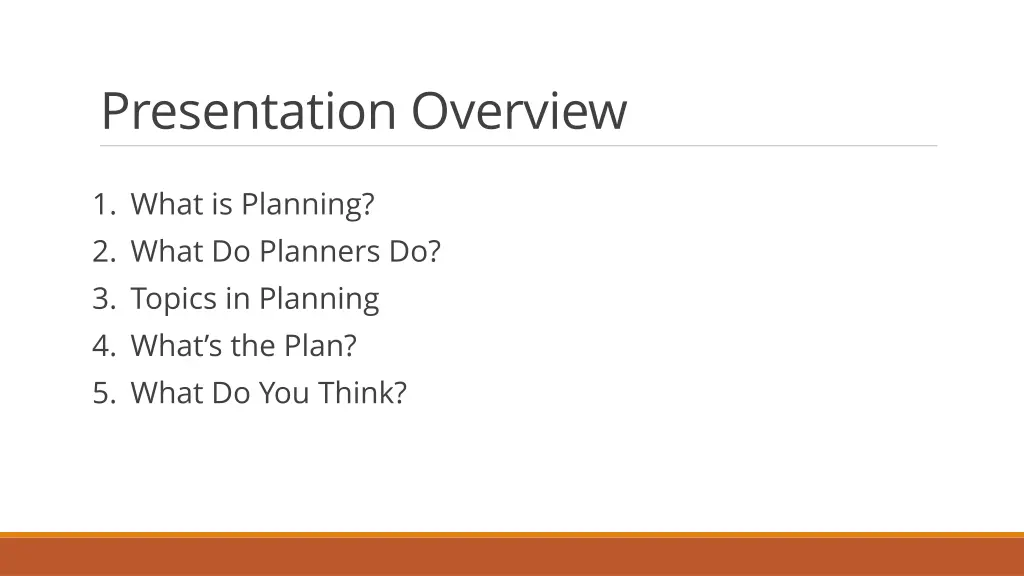 presentation overview