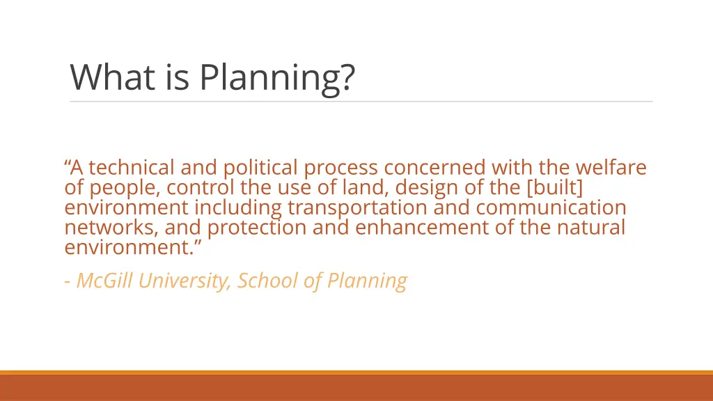 what is planning