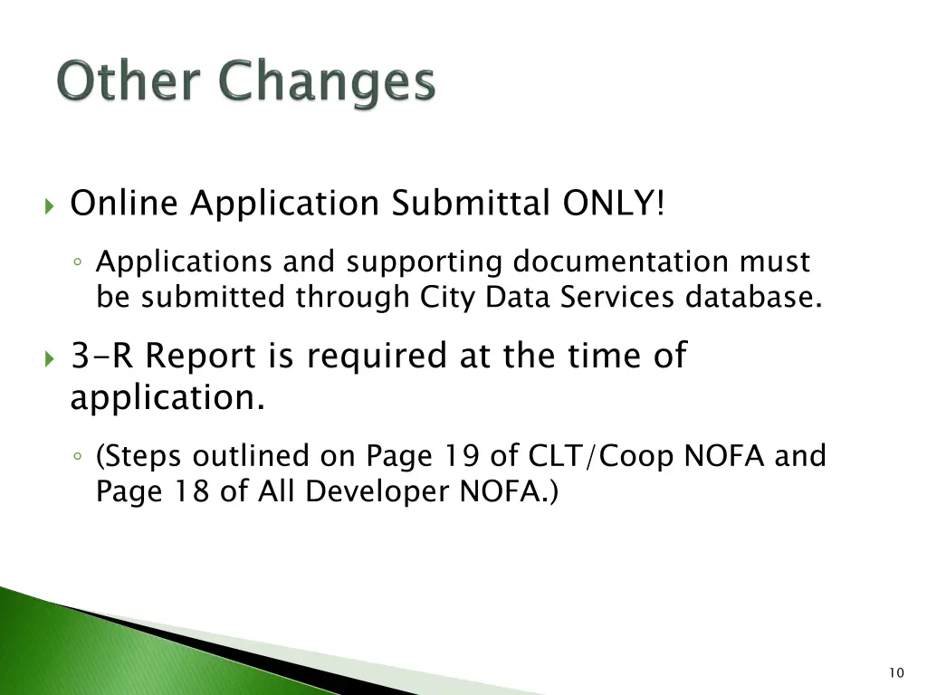 online application submittal only applications