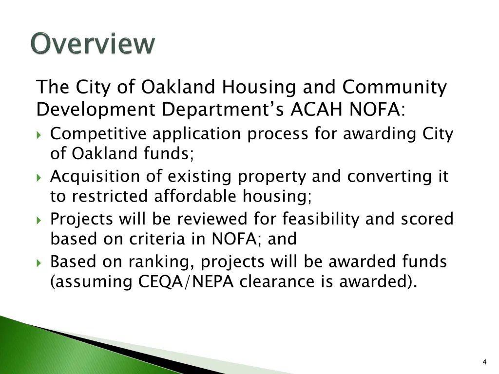 the city of oakland housing and community