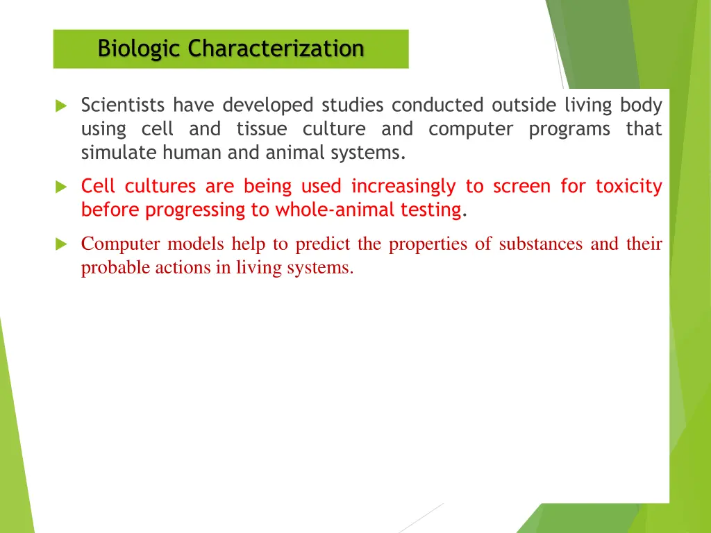 biologic characterization 1