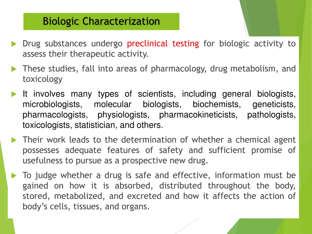 biologic characterization