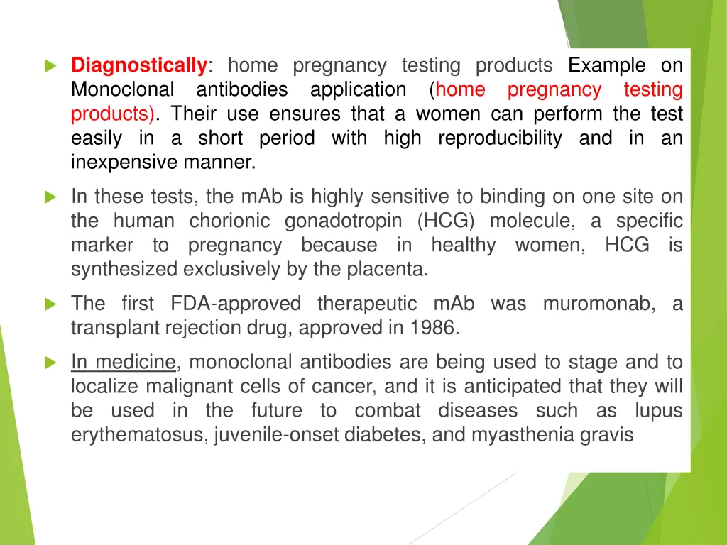 diagnostically home pregnancy testing products