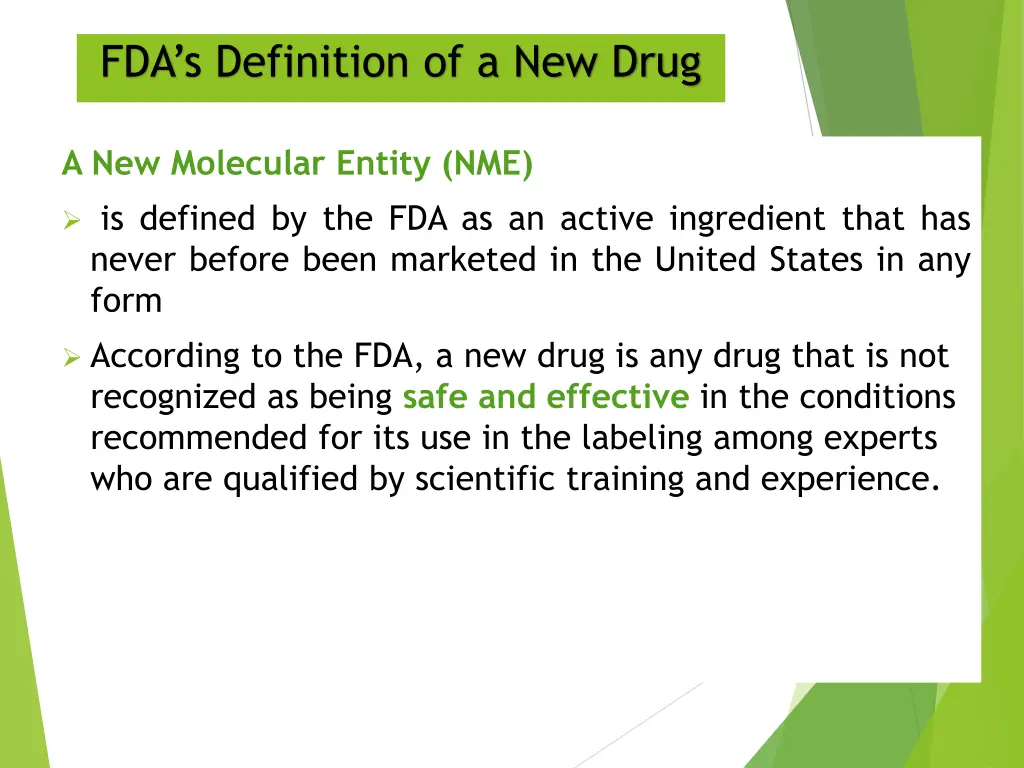 fda s definition of a new drug