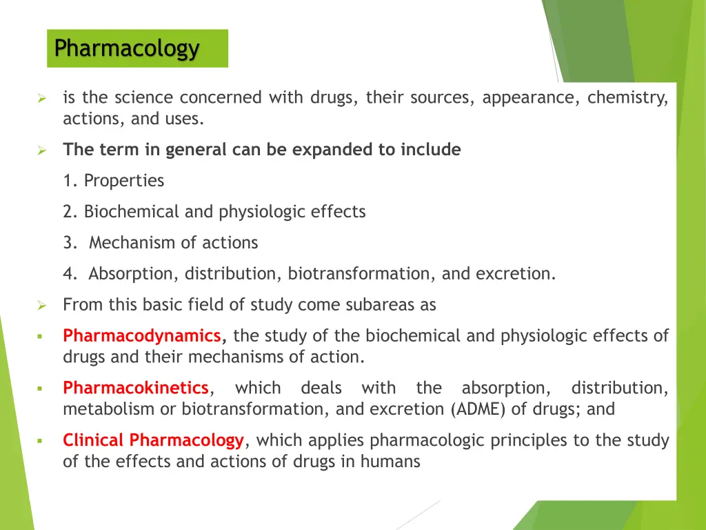 pharmacology