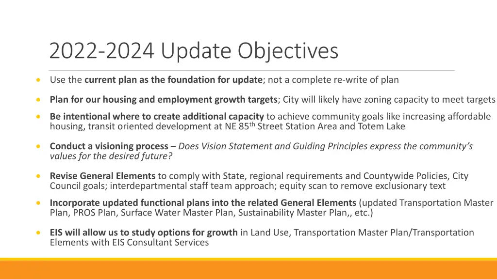 2022 2024 update objectives