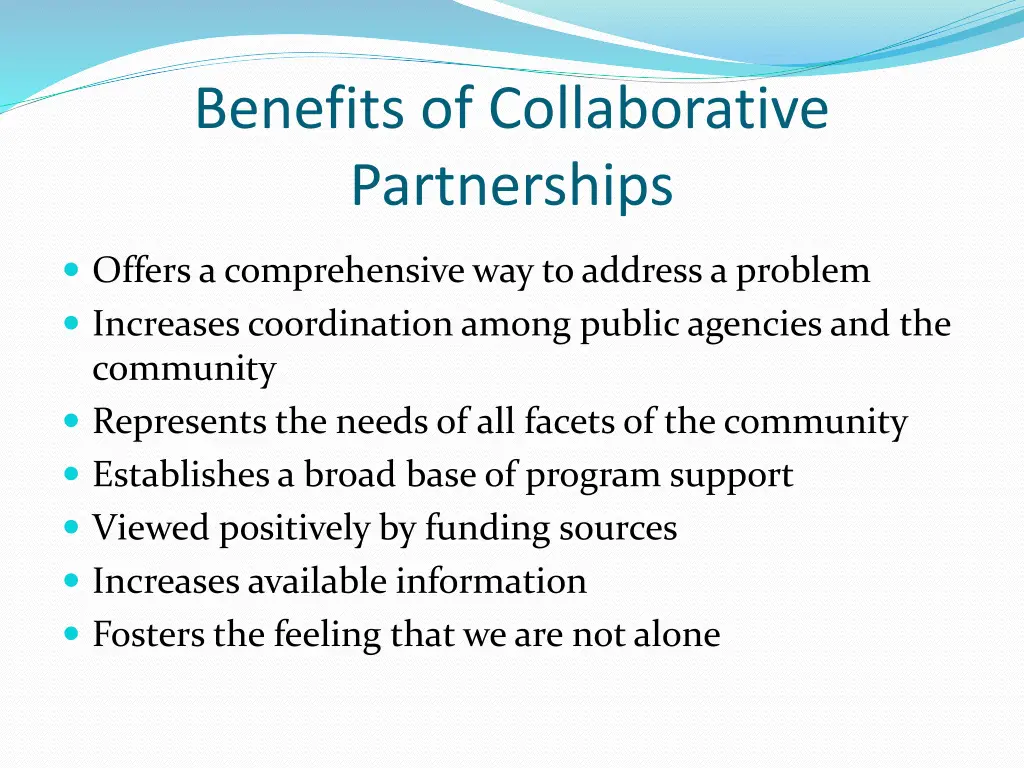 benefits of collaborative partnerships
