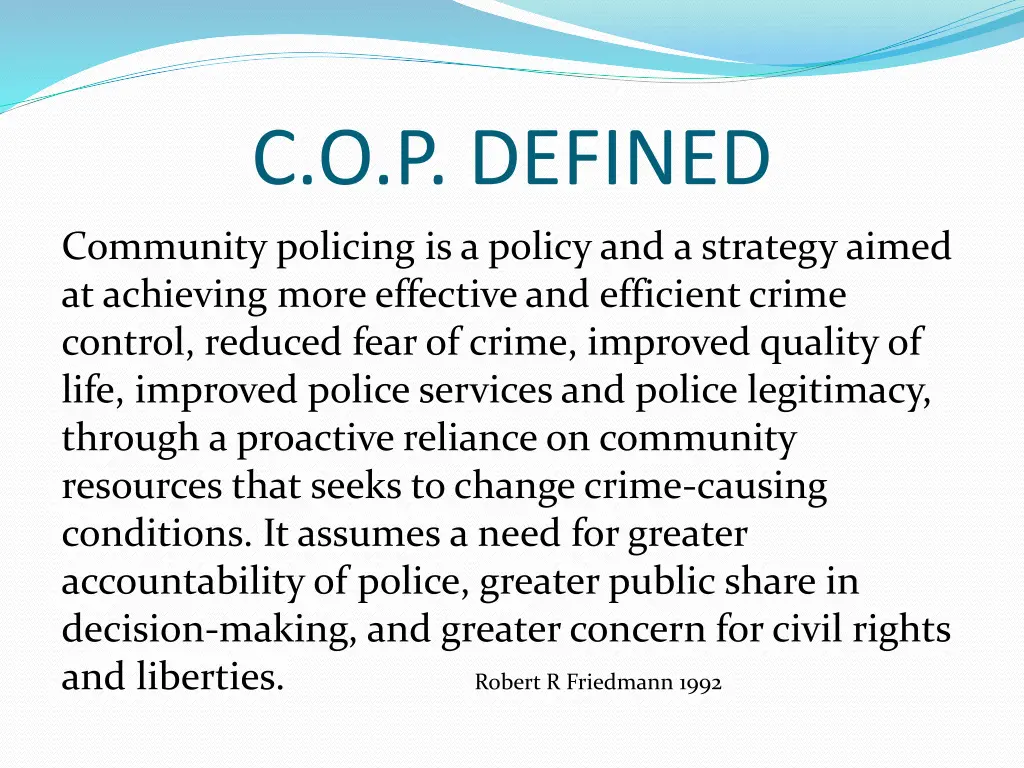 c o p defined