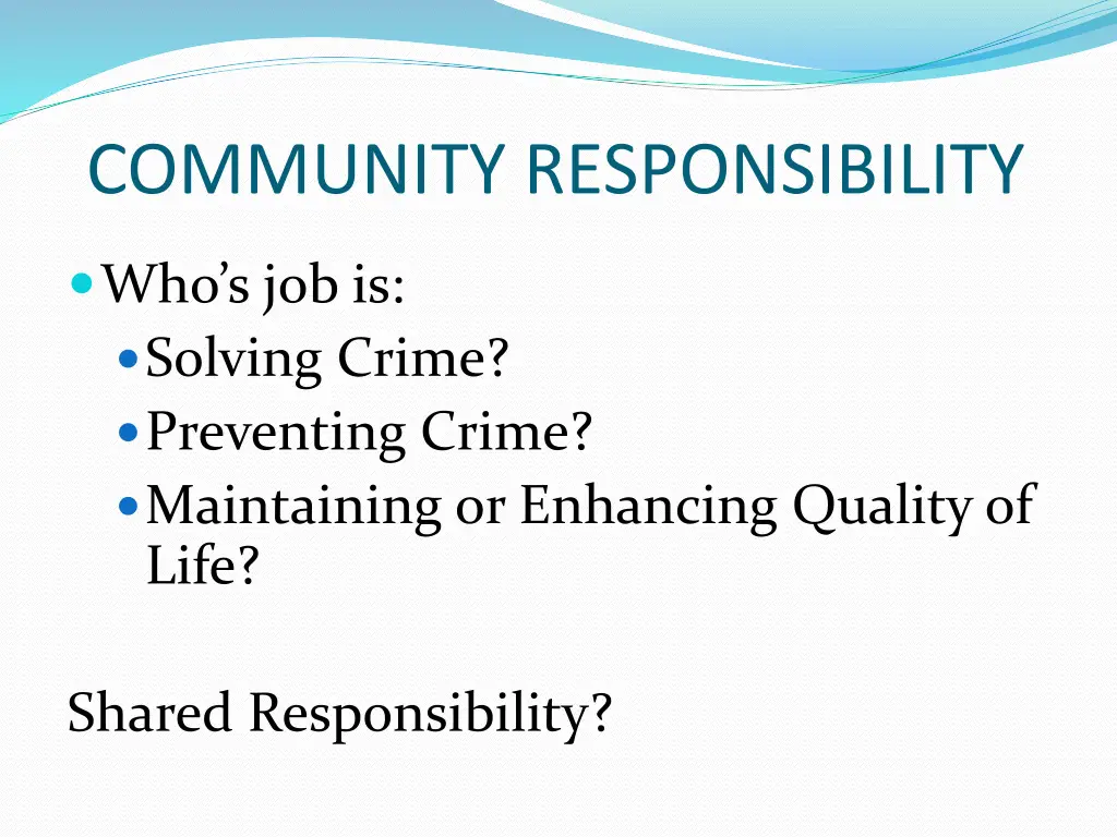 community responsibility