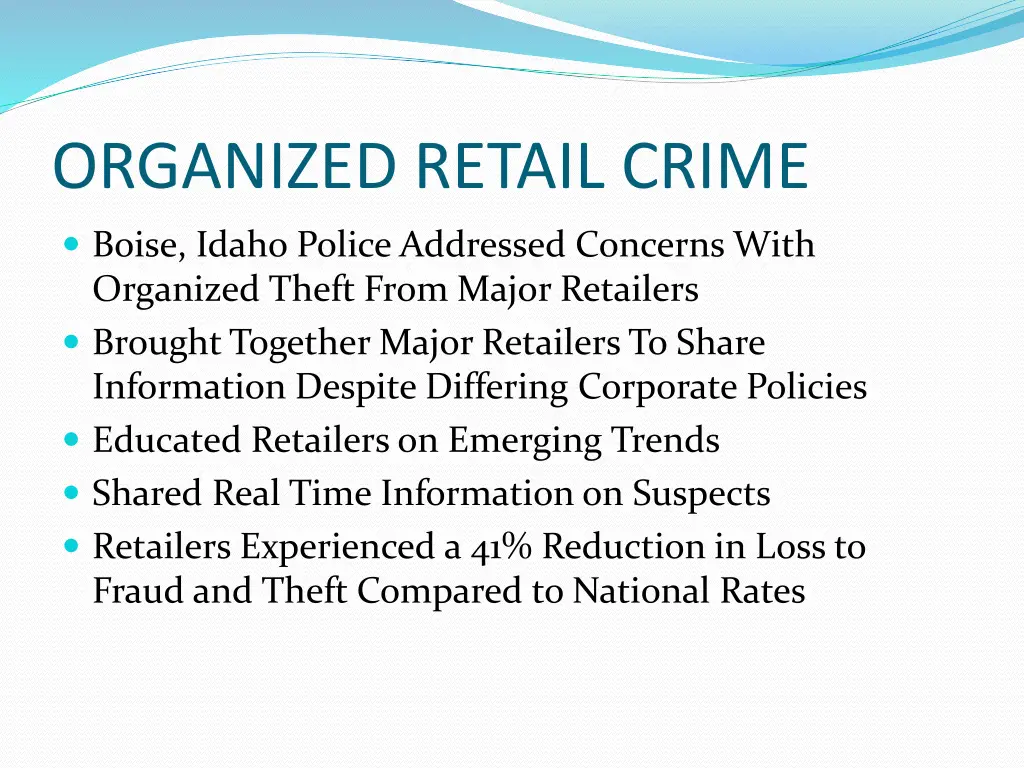 organized retail crime