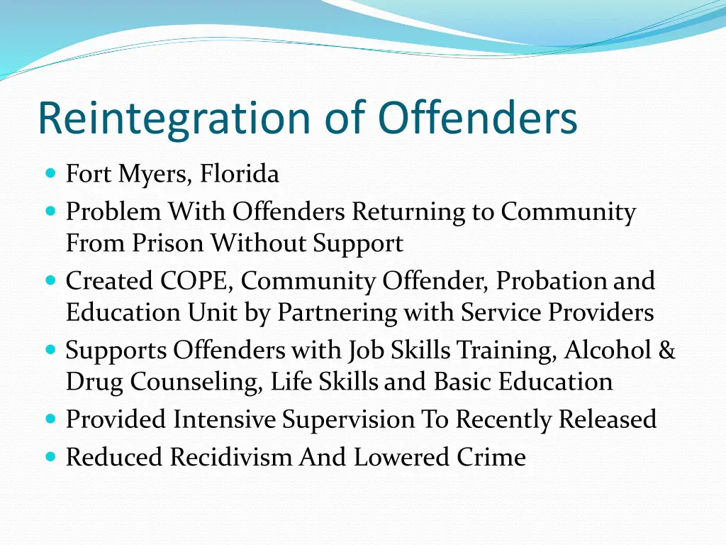 reintegration of offenders