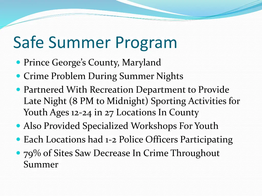 safe summer program