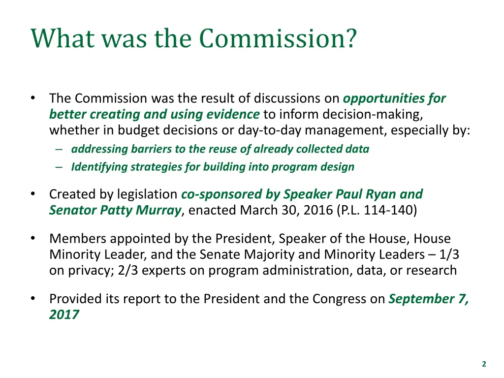 what was the commission