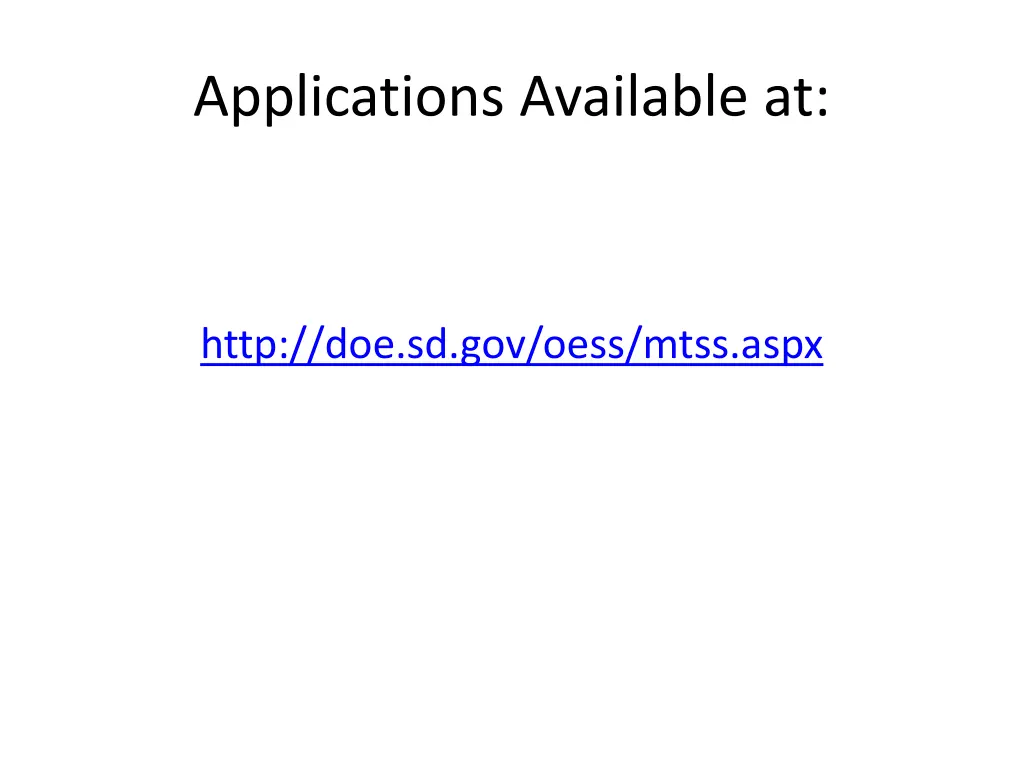 applications available at