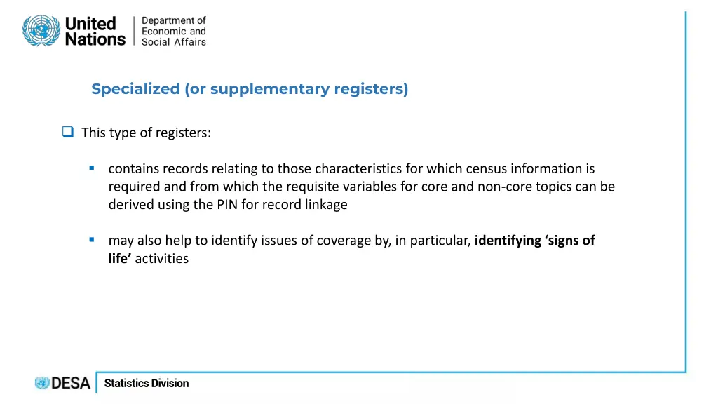 specialized or supplementary registers