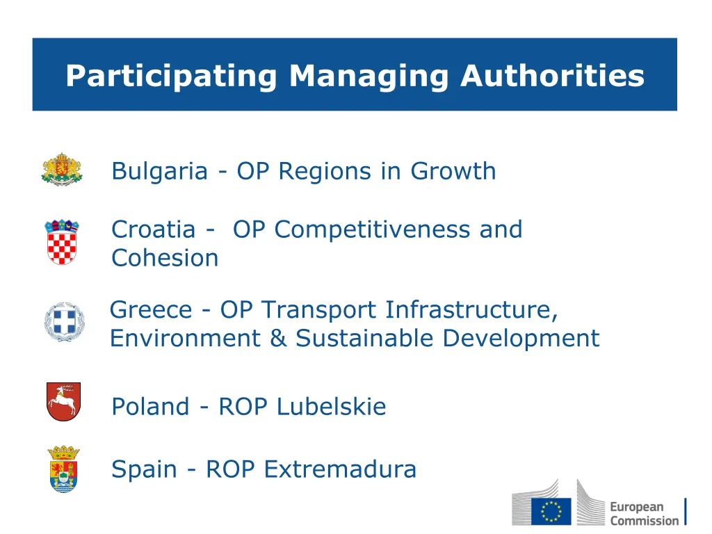 participating managing authorities